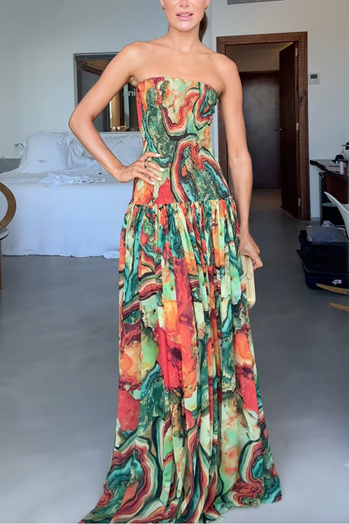Costantina Flowing Long Dress, view 5 - Elena Harper