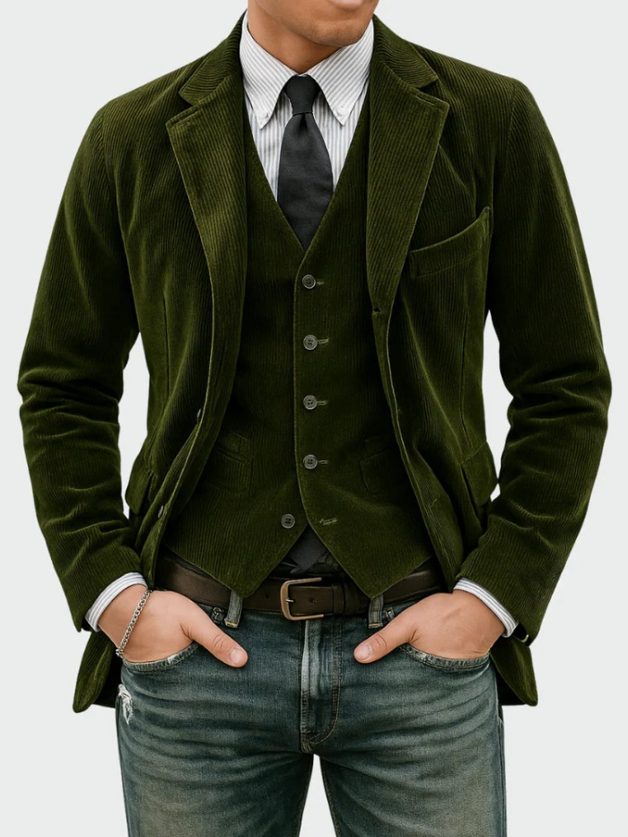 LAURENT MONACO | THE REFINED CORDUROY BLAZER SET FOR MEN