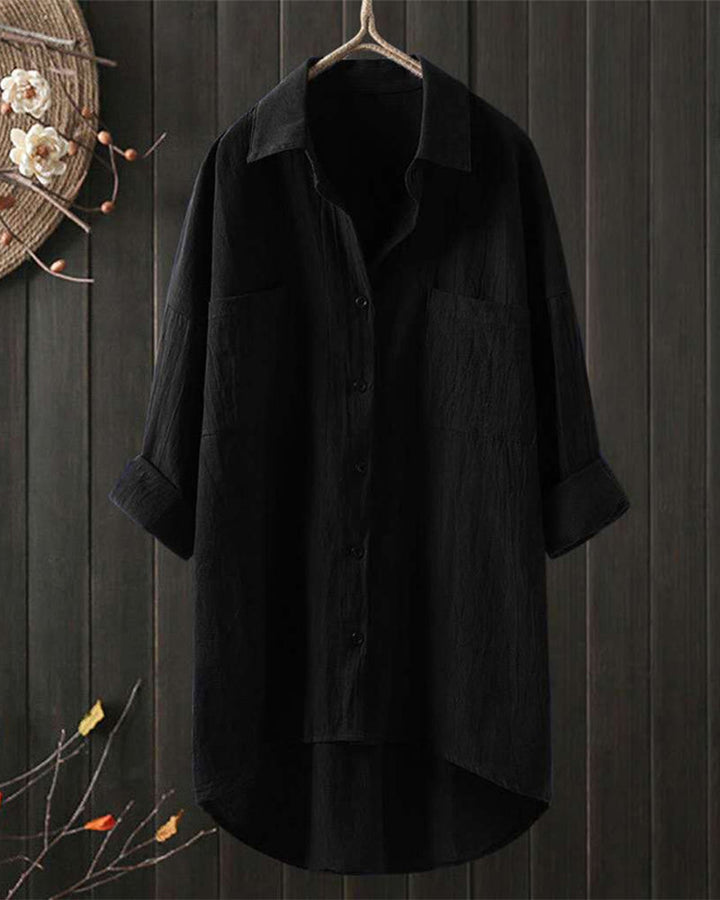 Olivia Loose Comfy Solid Colour Blouse - Elena Harper