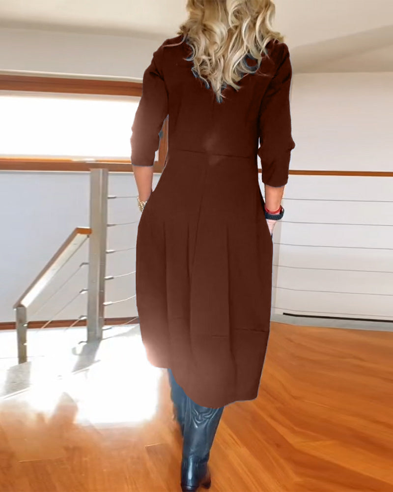 Sophia Elegant Dress With Handmade Details - Elena Harper
