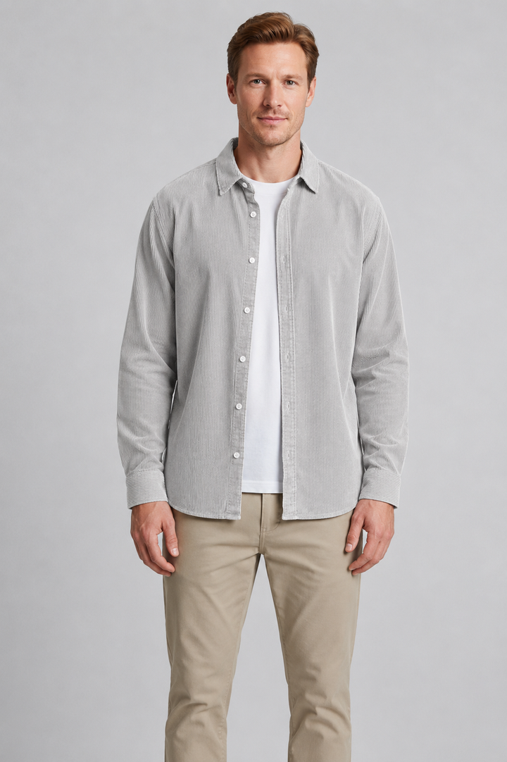 Harrington Oxford | Long Sleeves Corduroy Button Shirt For Men