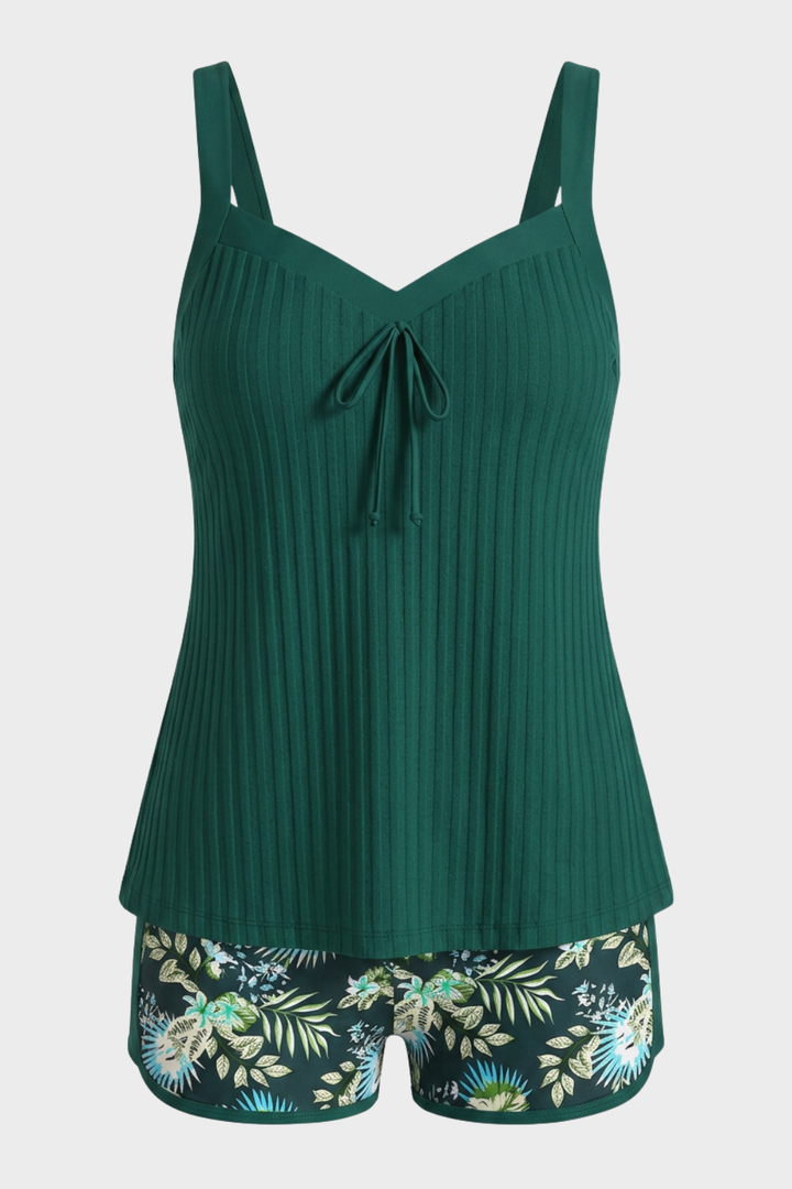Women's Tankini Set | Tropical Shorts