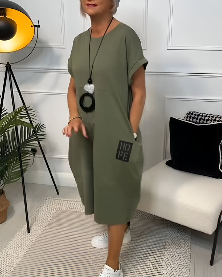 Bessie – Comfy Midi Shirt Dress