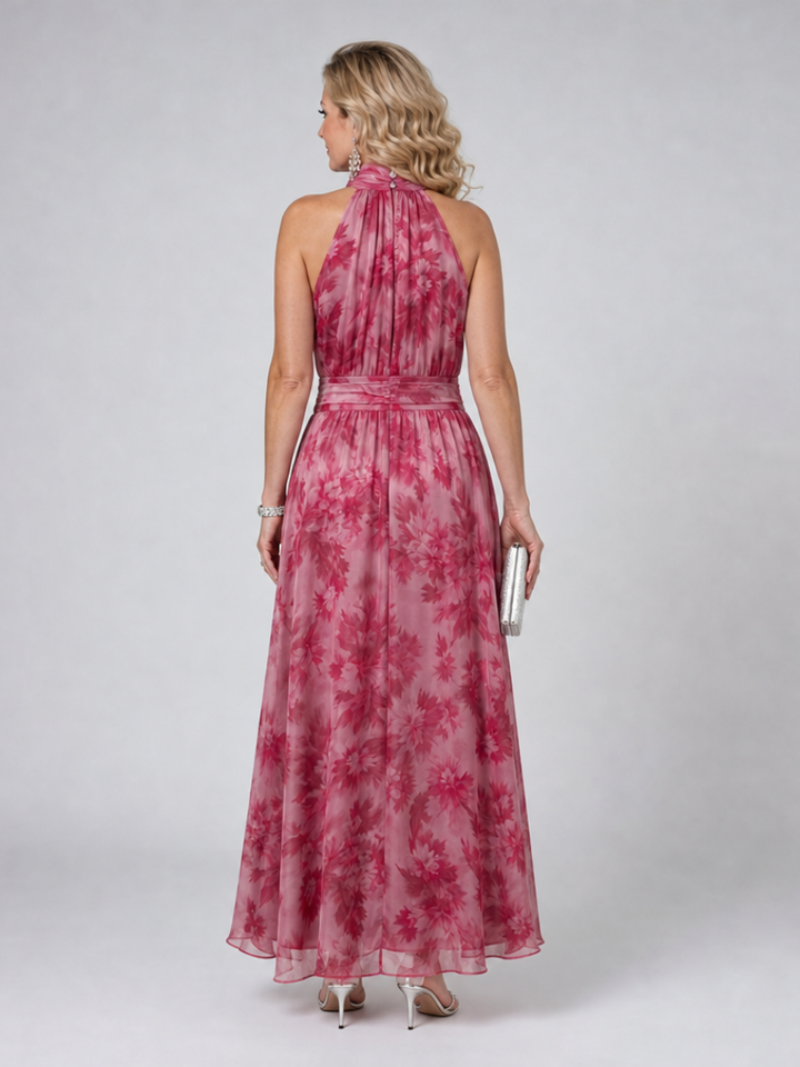 Avien Soft Halter Neck Midi Dress - Elena Harper