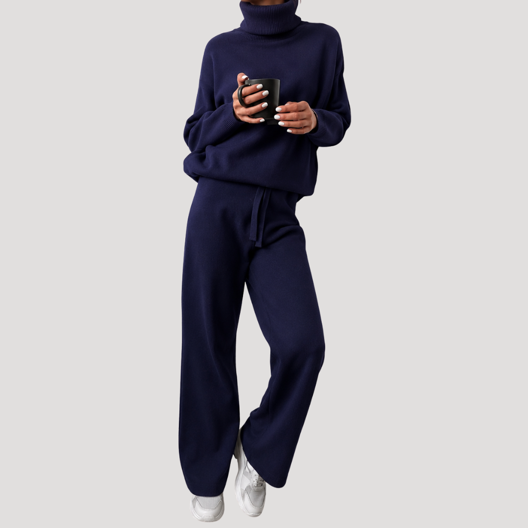 Women's Knit Set with Turtleneck Top