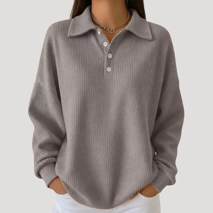 Women's Casual Polo Collar Sweater