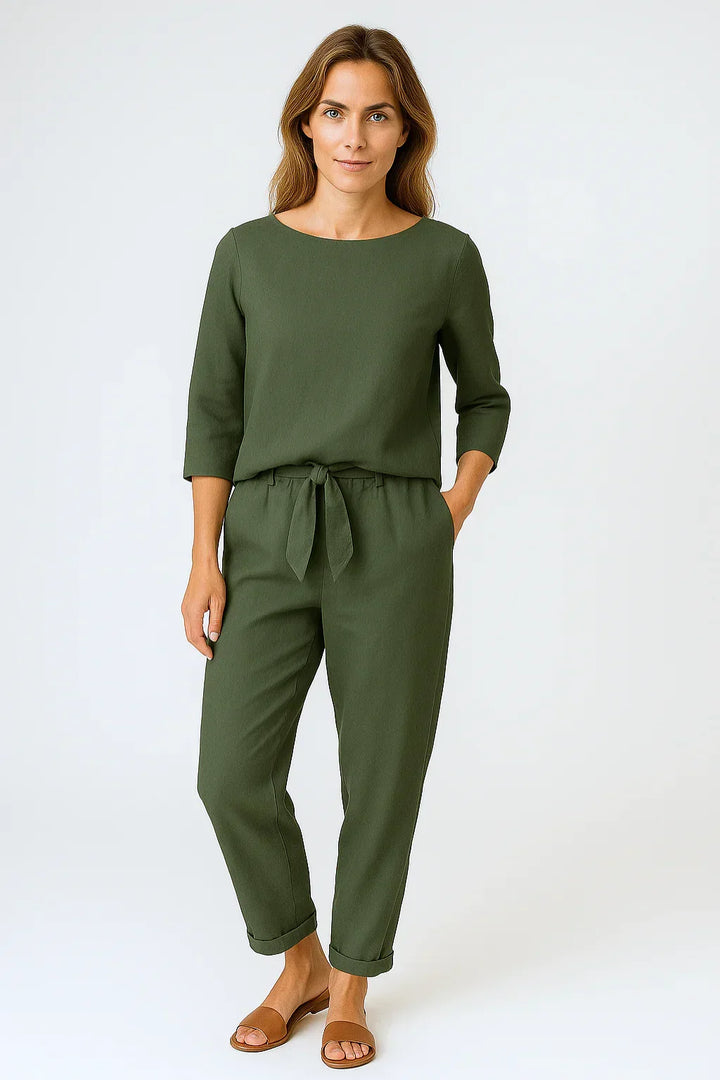 Aimee Elegant Two-Piece Set, view 3 - Elena Harper