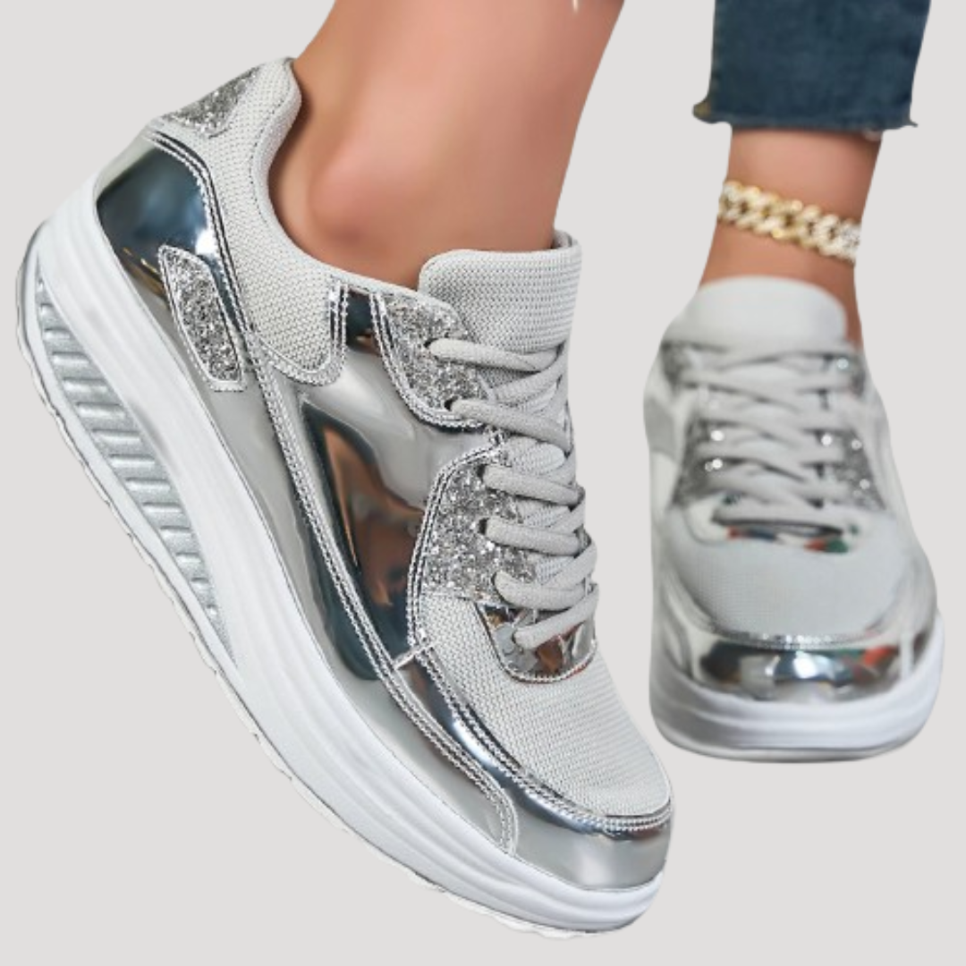 Shiny Platform Women's Sneakers