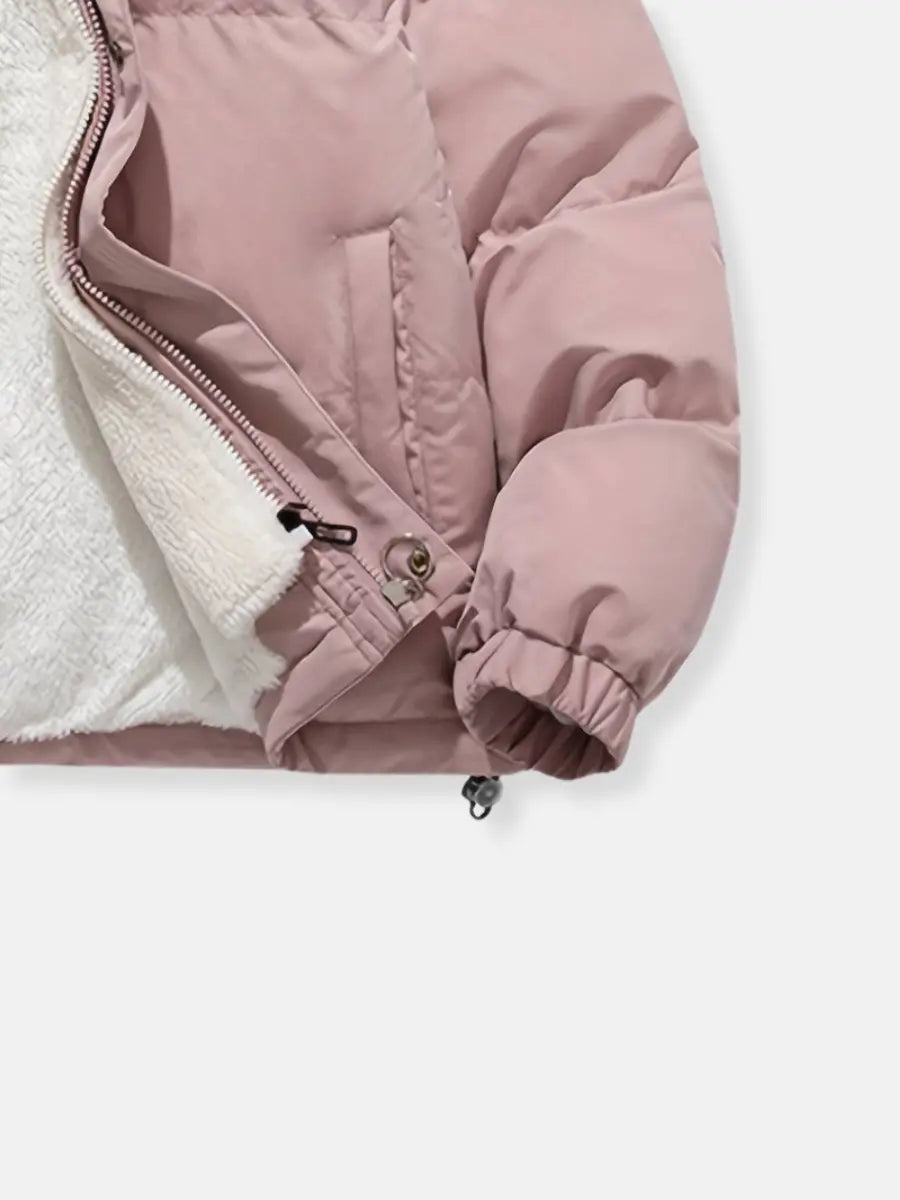 Women's Luxury Winter Puffer Jacket with Plush Hood