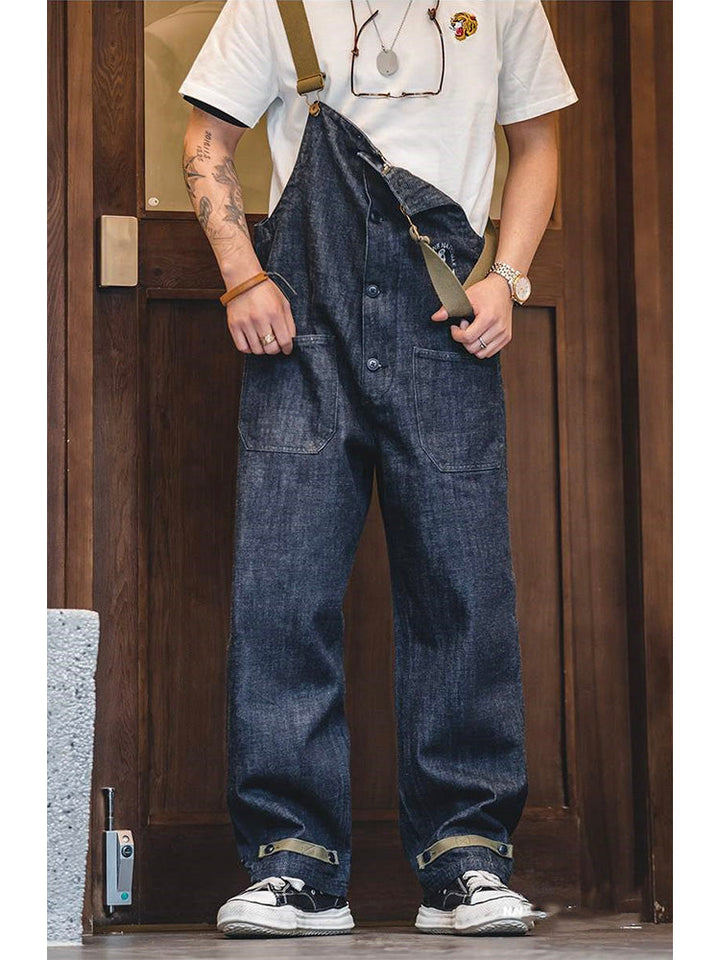 Navy Denim Overalls American Vintage, view 5 - Elena Harper