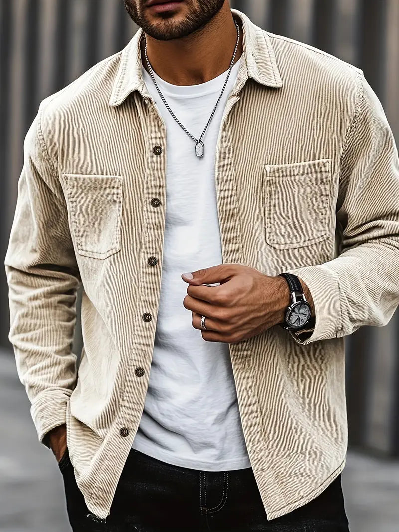 Men’s Trucker Jacket Shirt Jacket Overshirt For Layering And Casual Wear, view 2 - Elena Harper