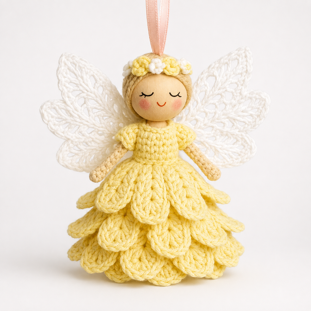 Angelmade Beginner Crochet Angel Ornament Kit - Elena Harper