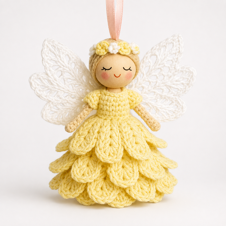 Angelmade Beginner Crochet Angel Ornament Kit - Elena Harper