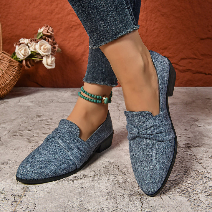 Women's loafers with bow - Elvira