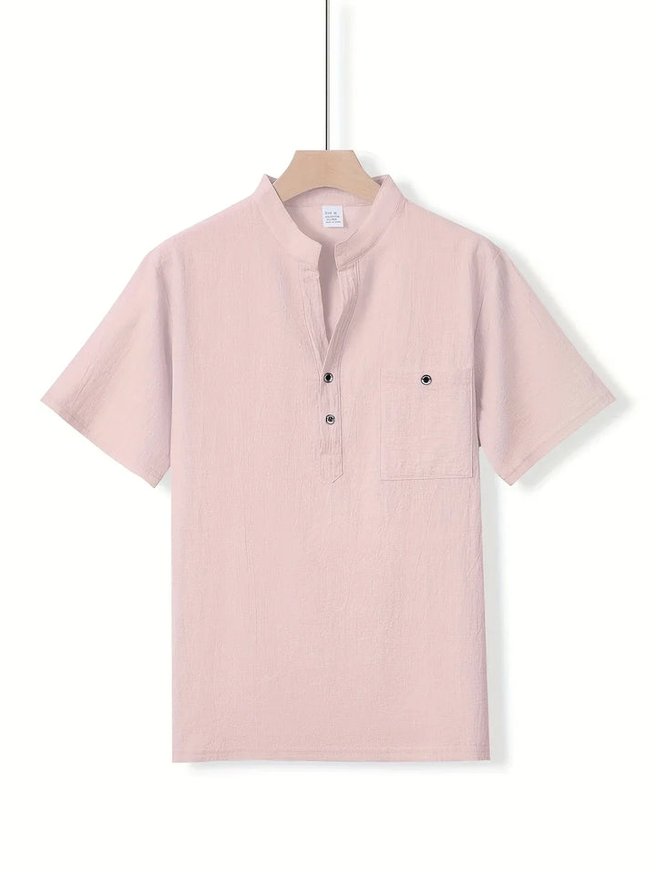 Markos Casual Short Sleeve Shirt with Button, view 6 - Elena Harper