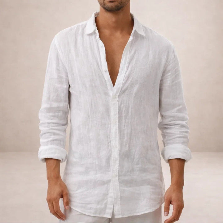 Casual Linen Shirt for Men - Elena Harper