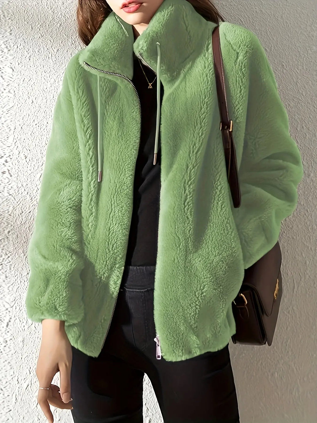 Women's Soft Fleece Jacket Warm Casual Style for Everyday, view 4 - Elena Harper