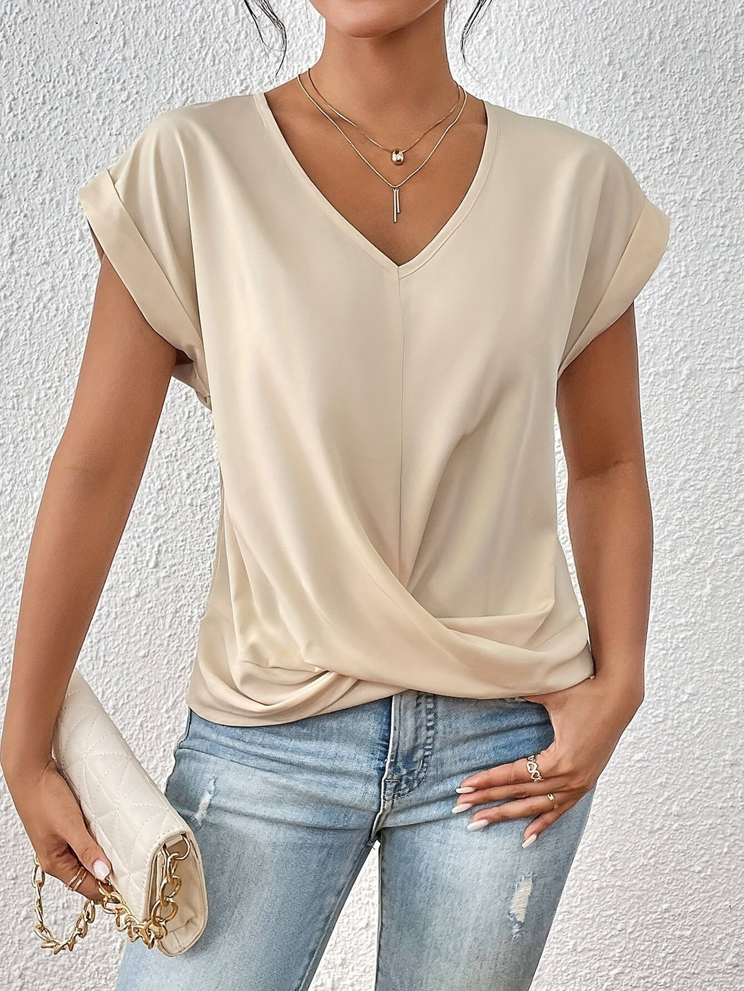 Kathrina | V-Neck Twist Front Top