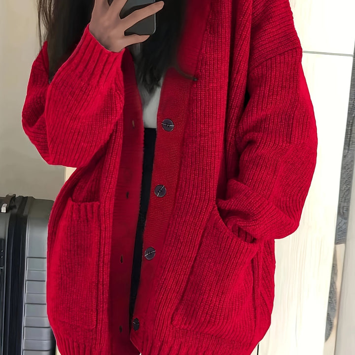 Charlotte - Elegant Oversized Buttoned Cardigan