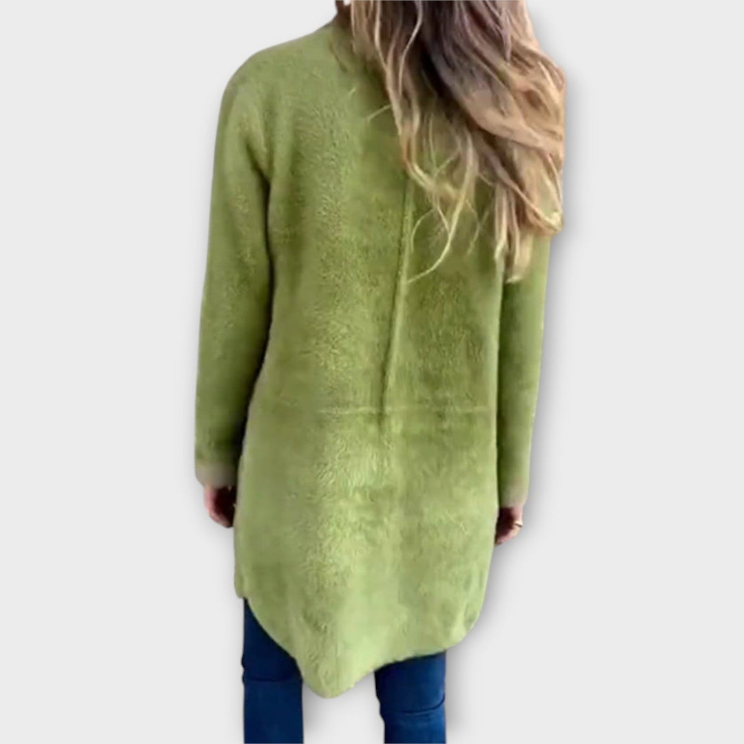 Soft and Cozy Long Coat with Pockets - Elena Harper