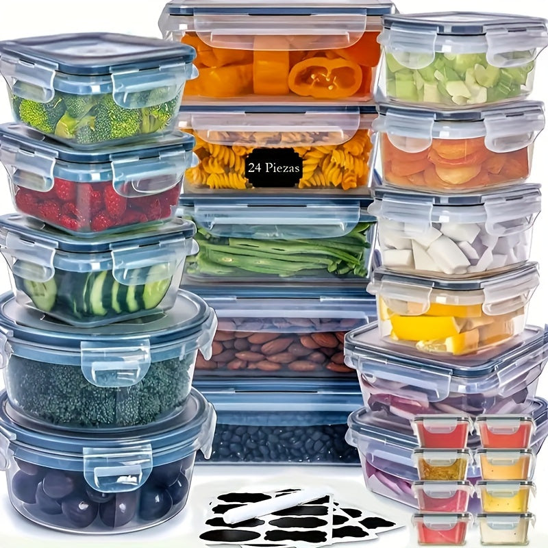 24-Piece Leakproof Food Storage Set With Flip Top Lid, view 4 - Elena Harper