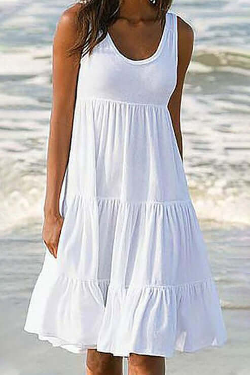 Women's Patchwork Tiered Cake Dress - Elena Harper