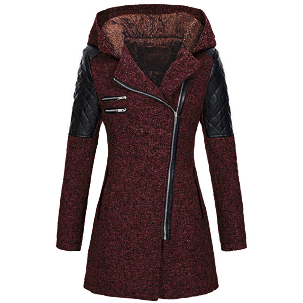 Marguerite - Elegant Asymmetrical Zipped Coat