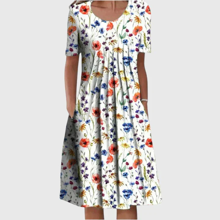 Acy Elegant Dress with Belly Coverage - Elena Harper
