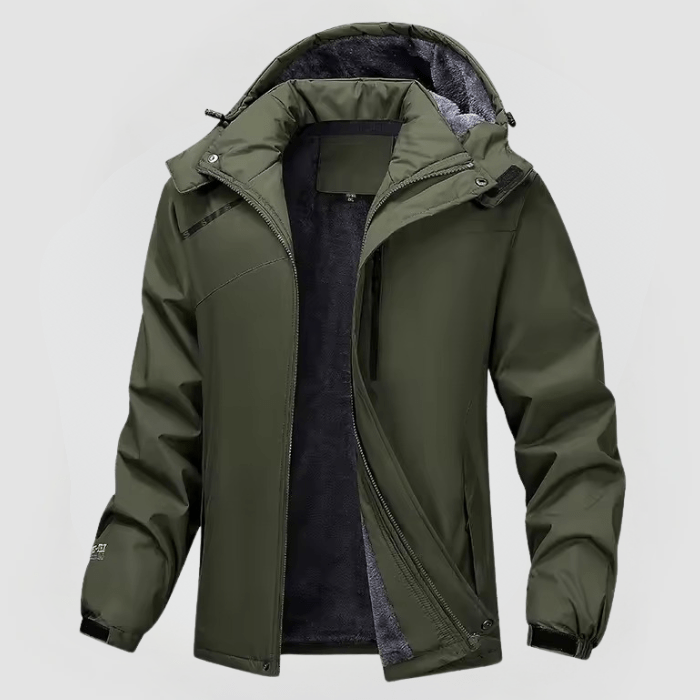 Hendrik | Men's Winter Jacket with Hood and Zipper