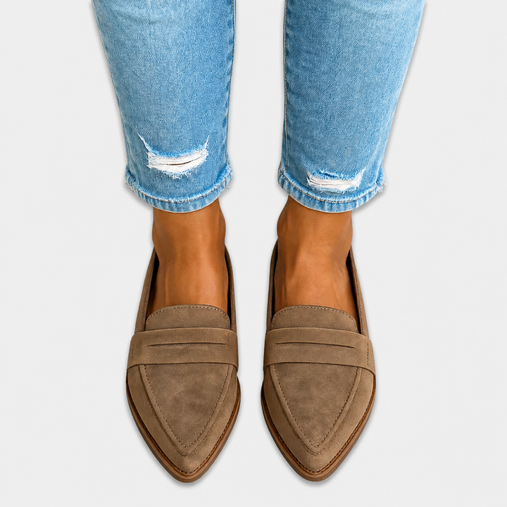 Nadia Suede Loafers - Elena Harper