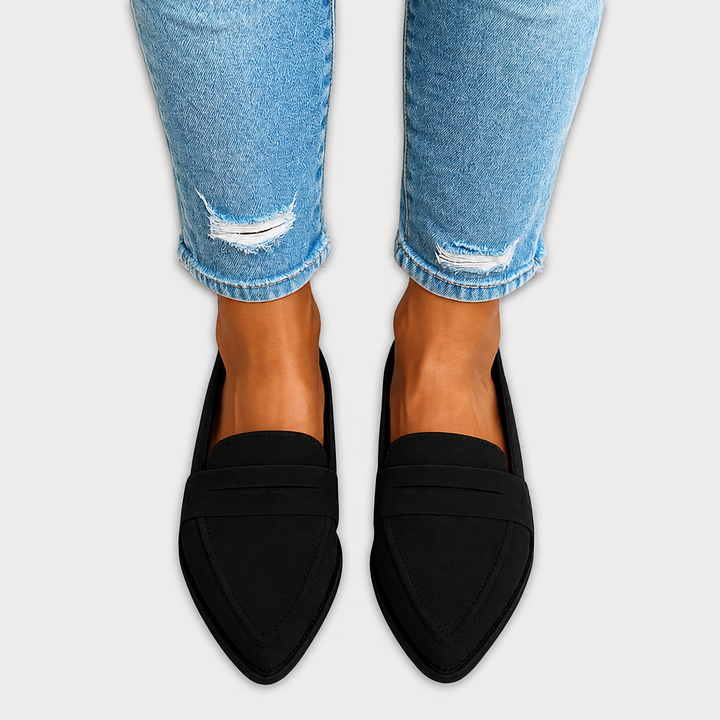 Nadia Suede Loafers, view 2 - Elena Harper