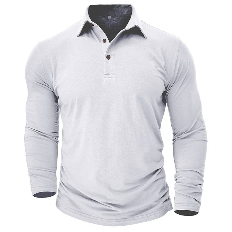 Benjamin | Lightweight and Breathable Long Sleeve Polo Shirt with Stretch
