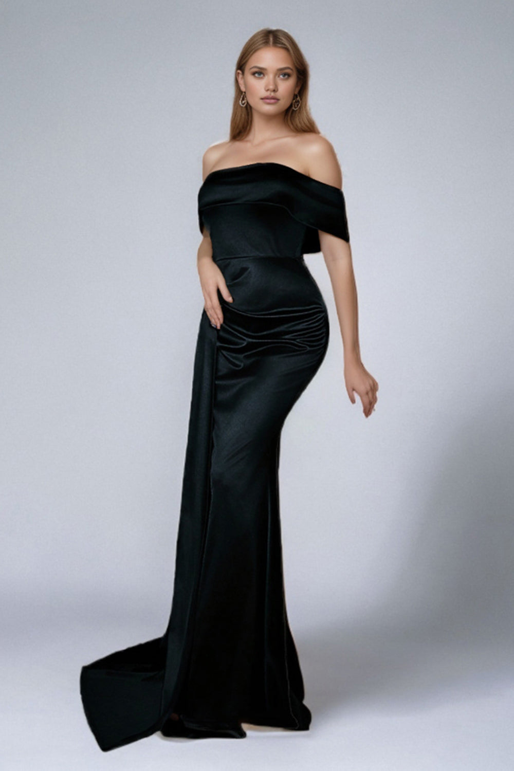 Seraphine - Off-Shoulder Satin Dress