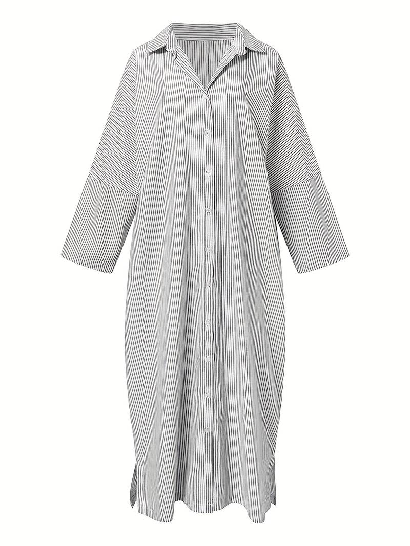 Yemaya - Oversized Striped Maxi Dress