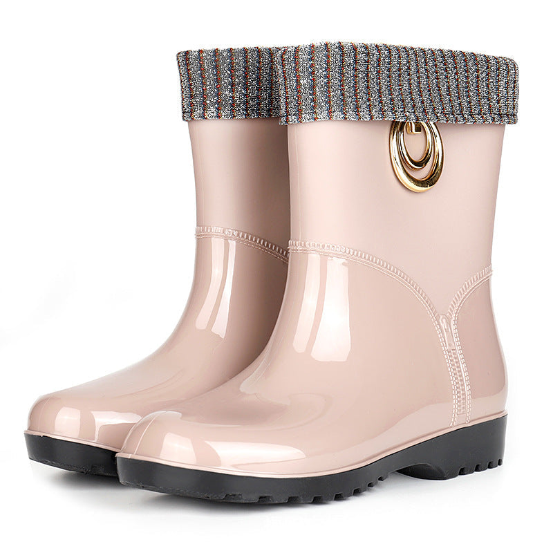 Women's Waterproof Rain Boots with Inner Lining - Xavira