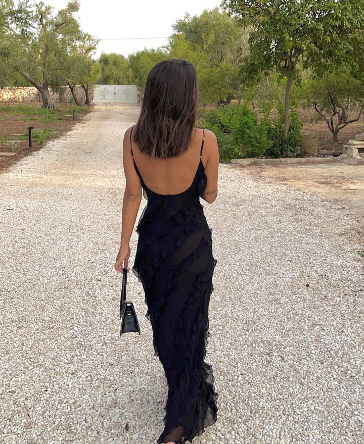 Ruffled Maxi Dress - Elena Harper