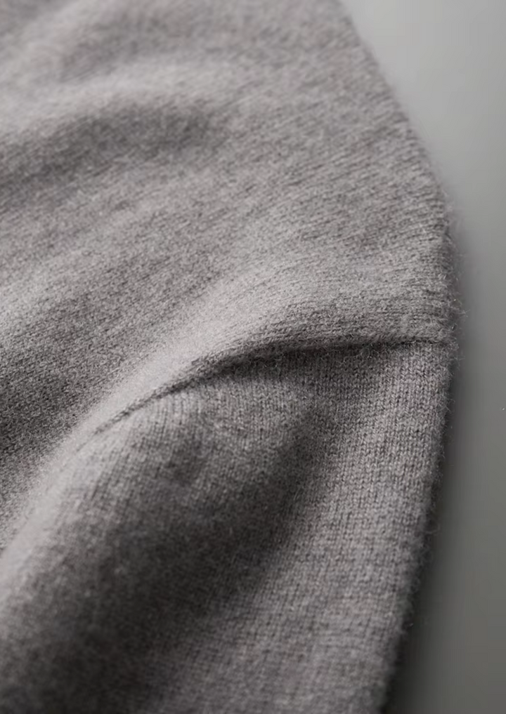 100% CASHMERE CLASSIC CREWNECK T-SHIRT