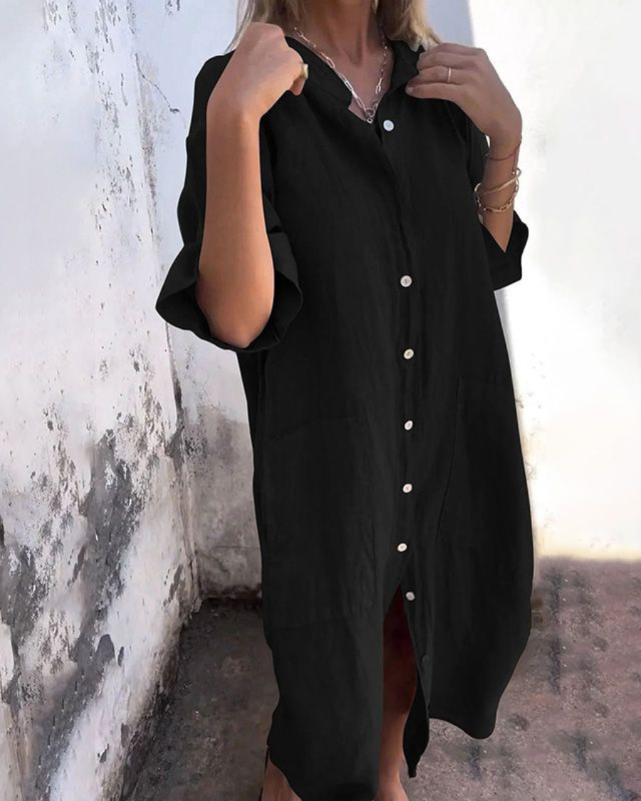 MEIVA - Long Cotton and Linen Dress