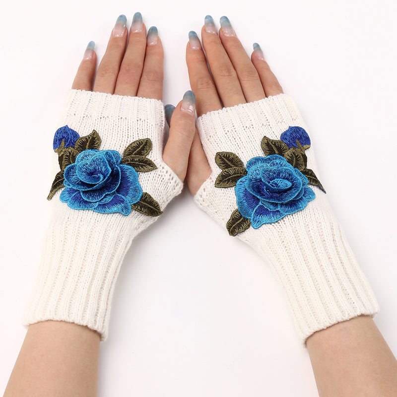 Warm Flower Gloves