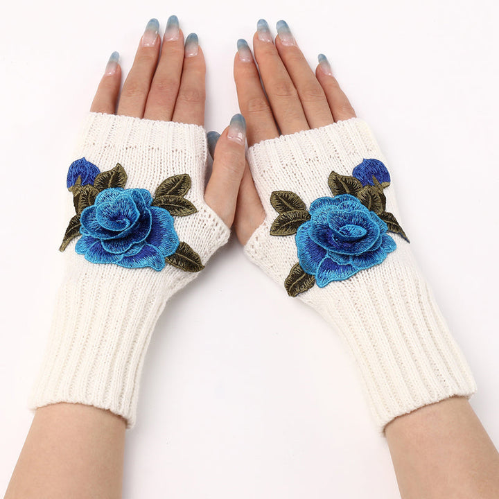 Warm Flower Gloves