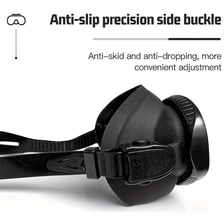 Tempered Diving Mask with Case - Diving Goggles with Anti-Fog and Camera Mount