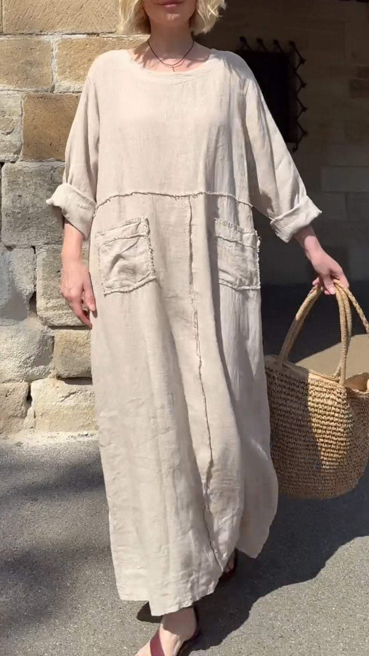 Yancy Oversized Boho Patchwork Dress, view 7 - Elena Harper
