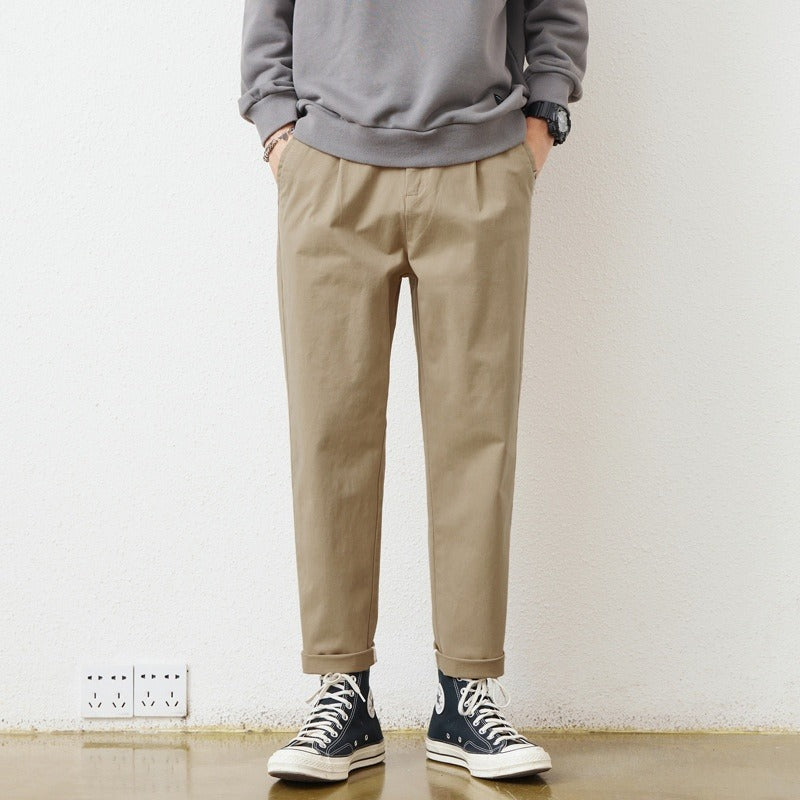Men's Straight Cotton Pants - Augusto