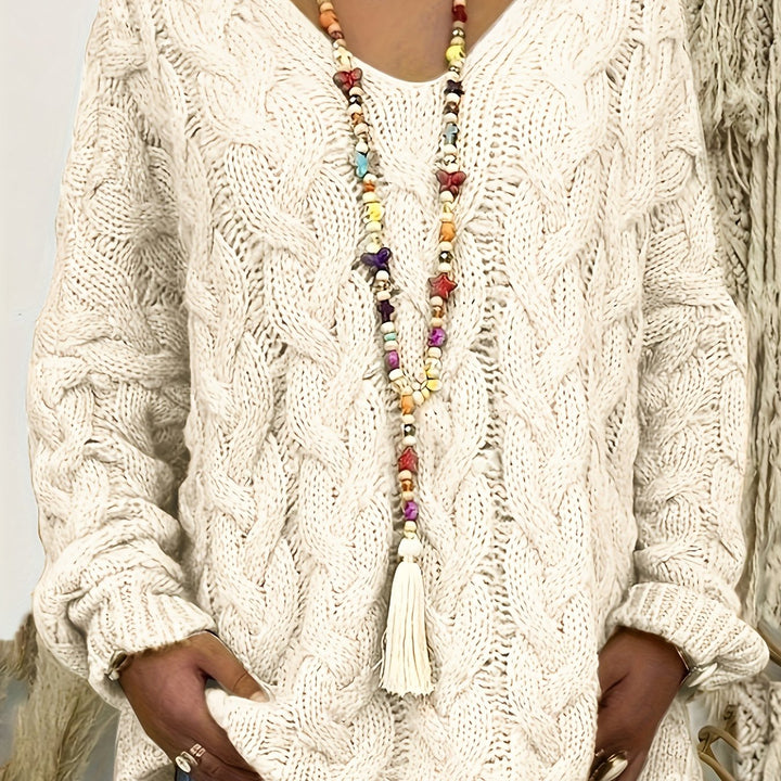 Ellery | Women's Relaxed Cable-Knit Sweater in Two Neutrals
