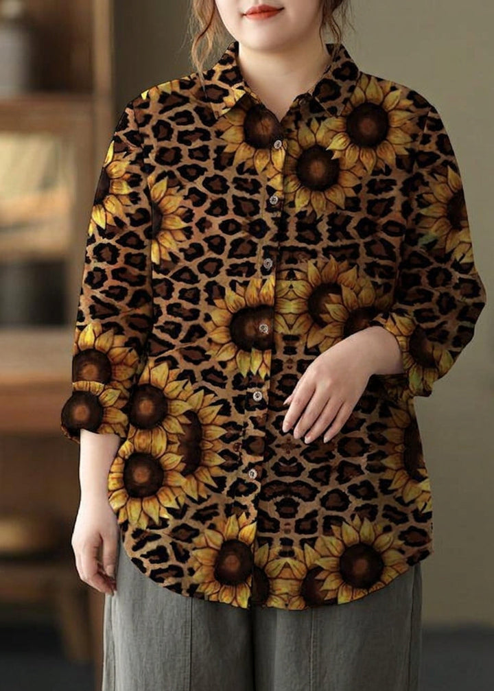 Liora Spring Tunic Pattern Photography Red Print Blouse, view 8 - Elena Harper