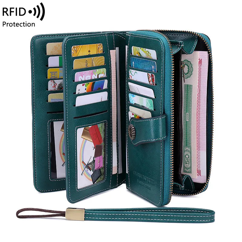 Aureden Compact RFID Wallet with 24-Card Storage - Elena Harper