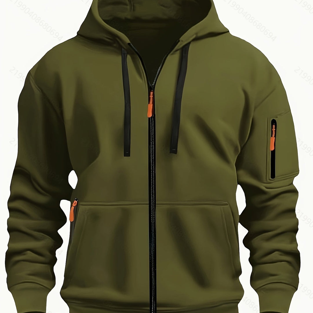 Men's Zip-Up Hoodie Casual & Comfortable Everyday Outerwear, view 10 - Elena Harper