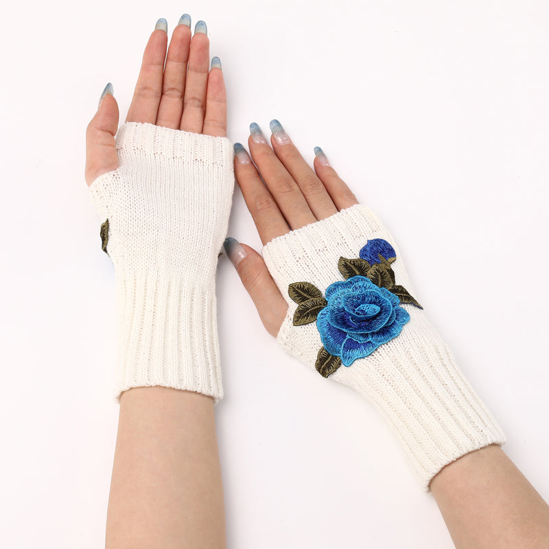 Warm Flower Gloves