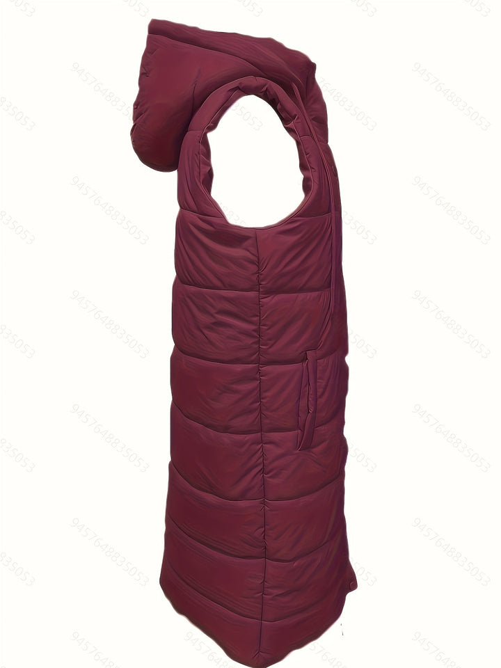 Helen | Longline Hooded Padded Vest