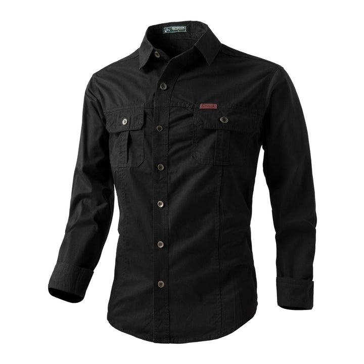 Premium Long Sleeve Cargo Shirt for Men – Casual Workwear with Loose Fit